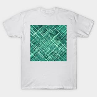 Tones of Teal Irregular Pattern T-Shirt